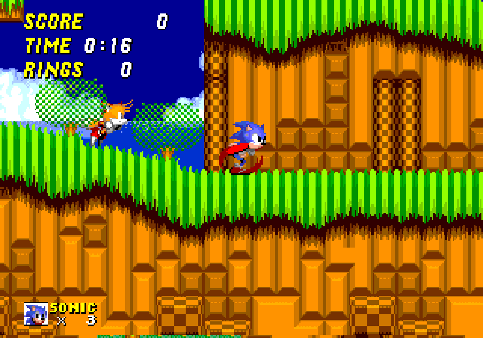 Sonic 2 op de Genesis