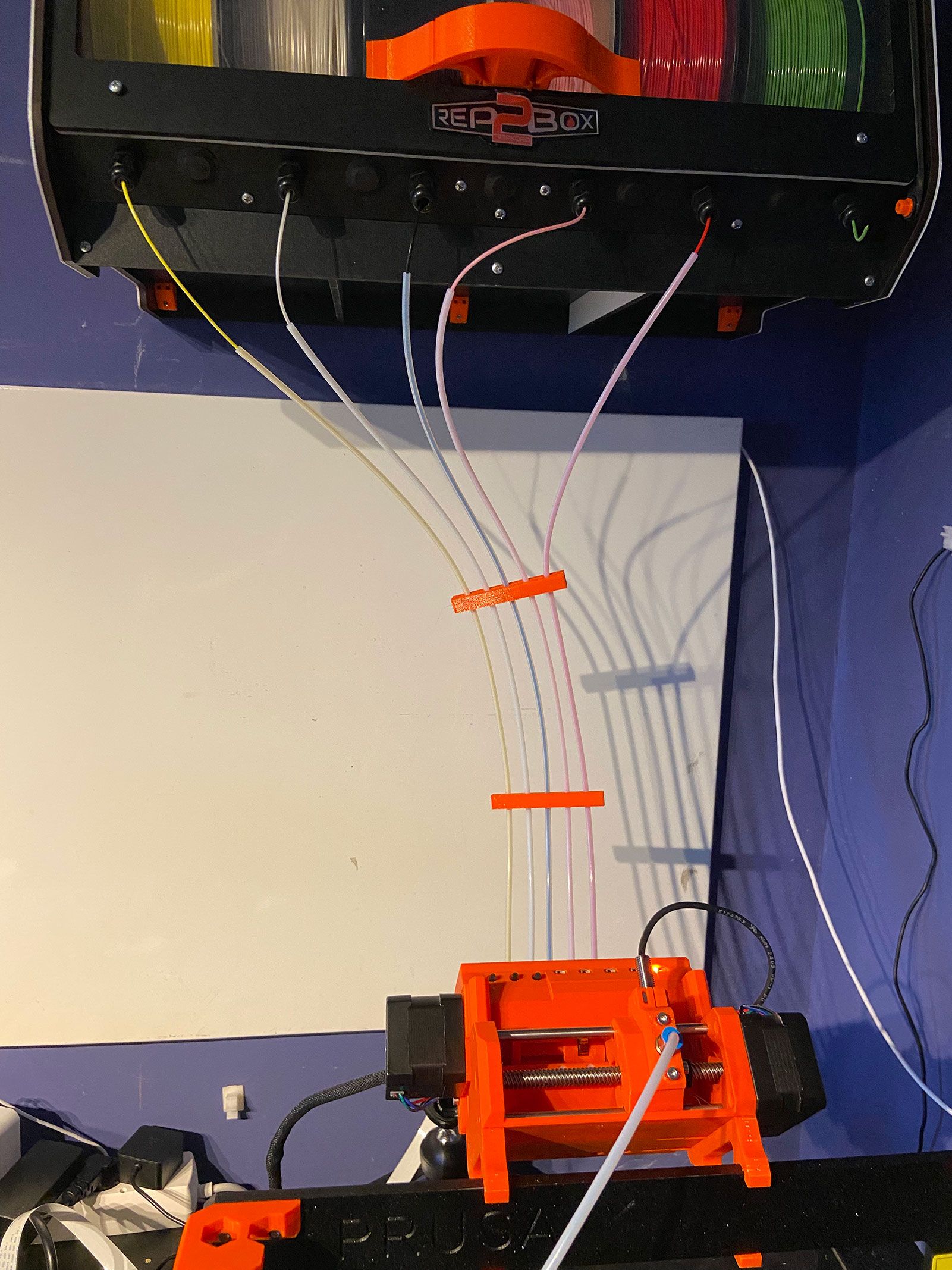My setup without filament buffer – works great.