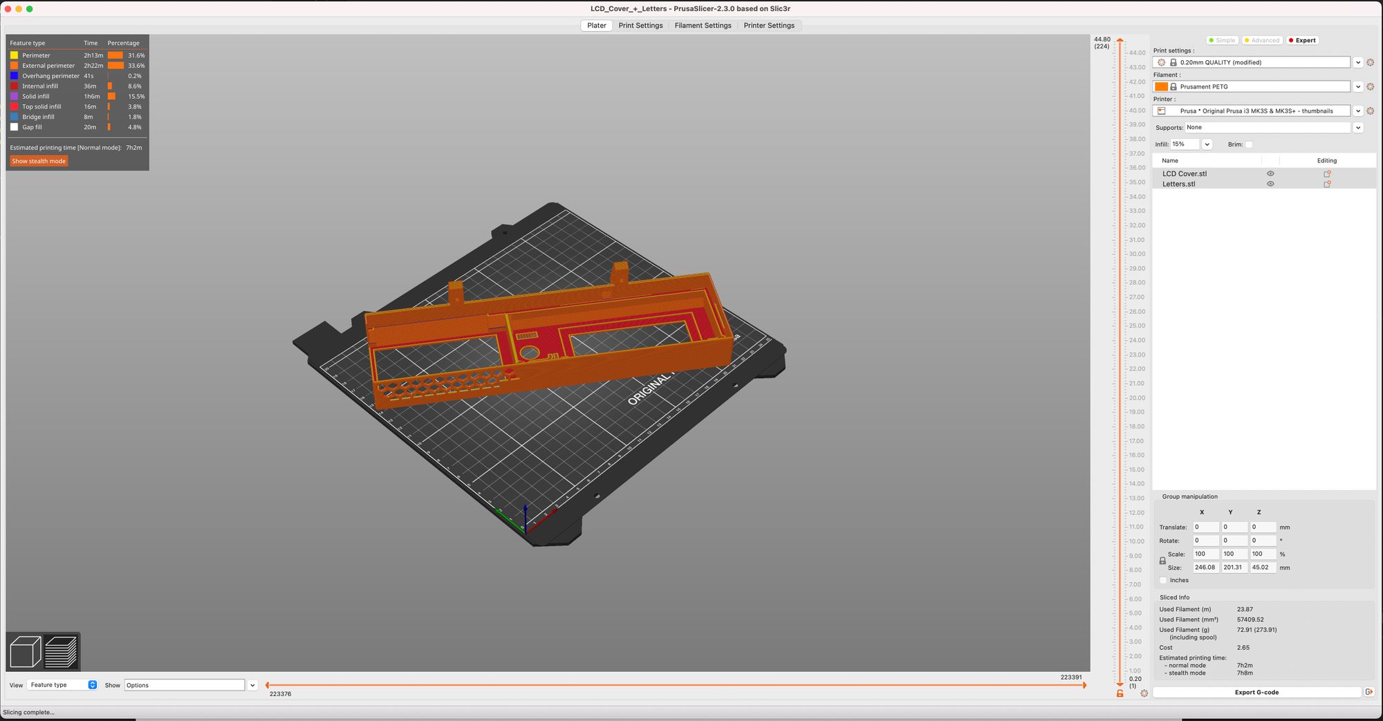 Slicing with PrusaSlicer