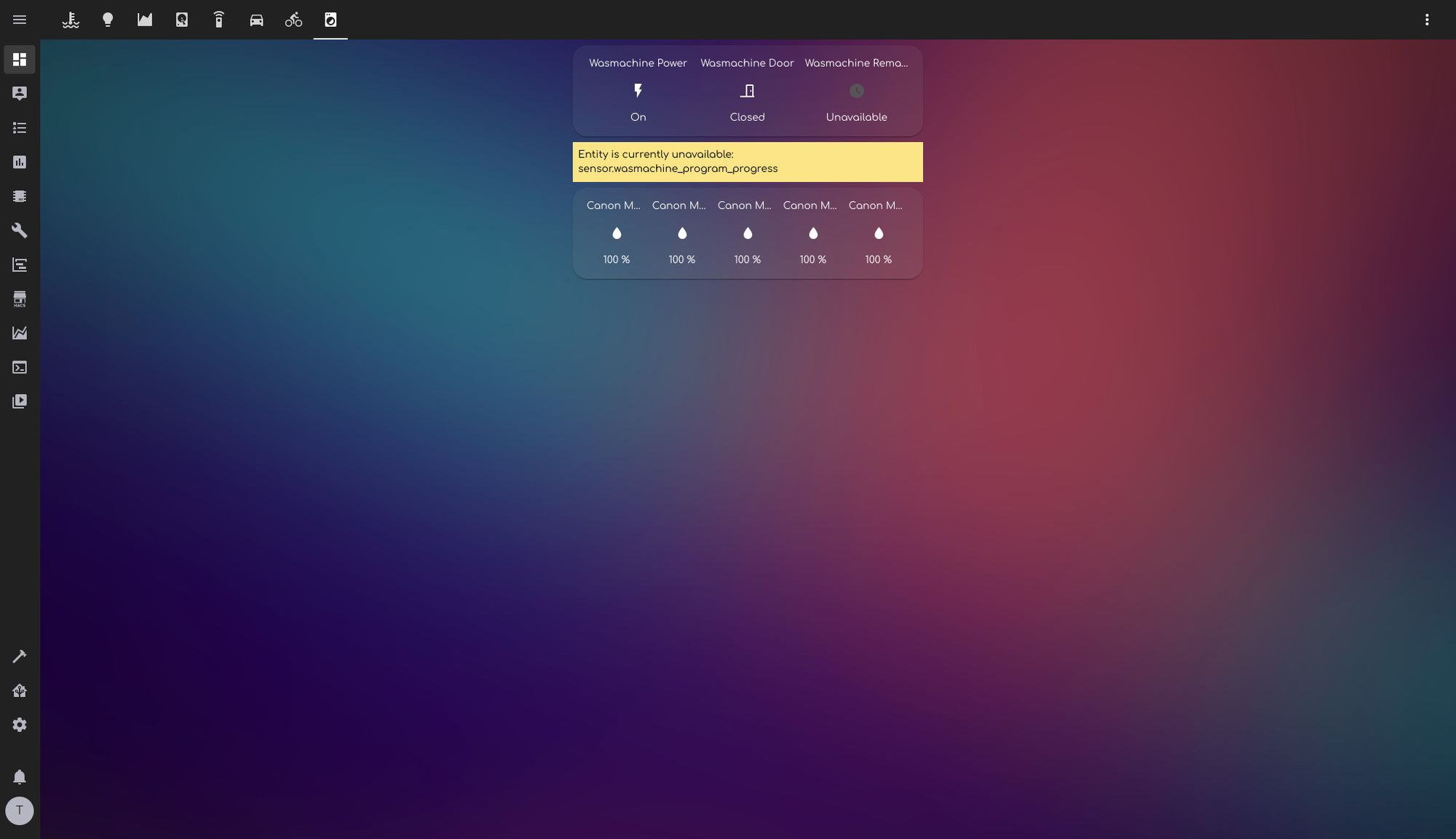 De wasmachine en de printer