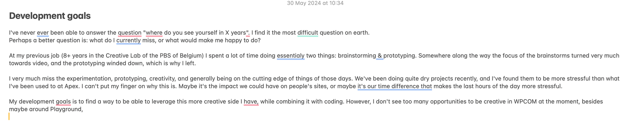 &amp;lt;span style=&amp;quot;white-space: pre-wrap;&amp;quot;&amp;gt;A note with my development goals&amp;lt;/span&amp;gt;